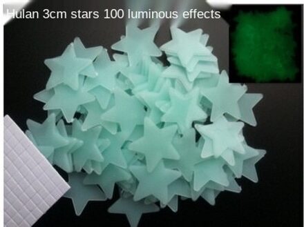 Lichtgevende Muurstickers Glow In The Dark Sterren Sticker Decals Voor Kids Baby Kamers Kleurrijke Fluorescerende Sticker Plafond Home Decor 3cm meer blauw ster
