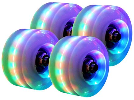 Lichtgevende Roller Skate Wielen 4 Stuks Led Sliding Licht Quad Rolschaatsen Knipperen Wiel Rollen Duurzaam Lichtgevende Vervanging L824 B