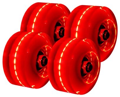 Lichtgevende Roller Skate Wielen 4 Stuks Led Sliding Licht Quad Rolschaatsen Knipperen Wiel Rollen Duurzaam Lichtgevende Vervanging L824