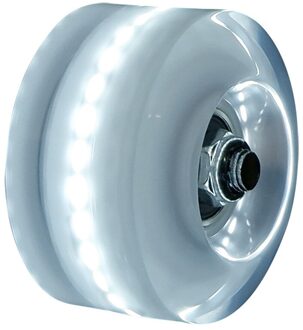 Lichtgevende Roller Skate Wielen Led Sliding Schaatsen Licht Up Quad Roller Skate Wielen Duurzaam Knipperende Vervanging Ролики Для Катан wit