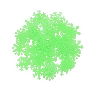 Lichtgevende Sneeuwvlok Muurstickers Glow In The Dark Decal Kleurrijke Plastic Sticker Kids Baby Slaapkamer Kerst Woondecoratie groen