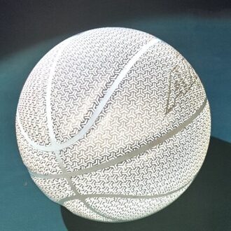 Lichtgevende Straat Rubber Basketbal Bal Nacht Spel Size 7 Pu Basketbal Concurrentie Outdoor/Indoor Provexyz wit