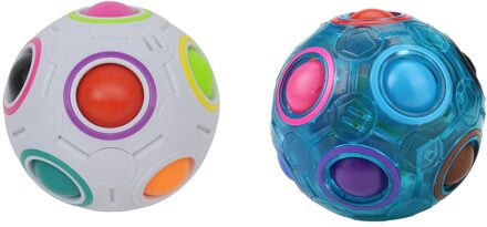 Lichtgevende Stress Reliever Magic Rainbow Bal Fun Plastic Puzzel Onderwijs Speelgoed Kinderen Spel Ball Charm # G30