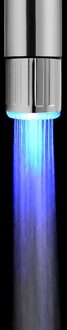 Lichtgevende Veranderende 7 Kleuren Led Kraan Kleur Licht Veranderende Knipperend Temperatuurregeling Water Kraan Voor Keuken Kraan Filter blauw