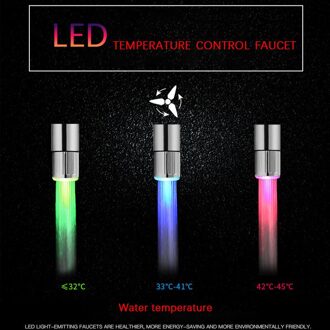 Lichtgevende Veranderende 7 Kleuren Led Kraan Kleur Licht Veranderende Knipperend Temperatuurregeling Water Kraan Voor Keuken Kraan Filter Temperature controle