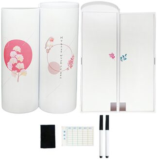 Lichtgevende Whiteboard Etui Met Rekenmachine Magnetische Schakelaar Cartoon Pen Box Schooll Paars