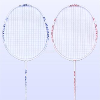 Lichtgewicht Blauw En Wit Porselein Badminton Rackets Racket Koolstofvezel Professionele Badminton Rackets Met Draagtas 1 roze en 1 blauw