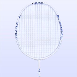 Lichtgewicht Blauw En Wit Porselein Badminton Rackets Racket Koolstofvezel Professionele Badminton Rackets Met Draagtas 1stk blauw