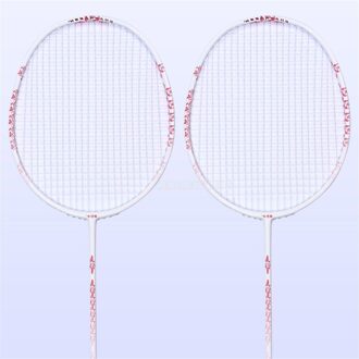 Lichtgewicht Blauw En Wit Porselein Badminton Rackets Racket Koolstofvezel Professionele Badminton Rackets Met Draagtas 2stk roze