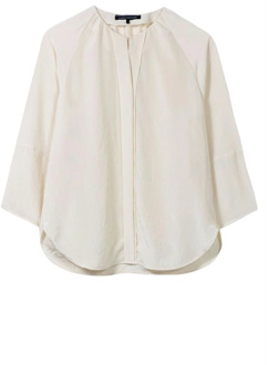 Lichtgewicht blouse van vloeiende technozijde Luisa Cerano , White , Dames - 2Xl,L,S