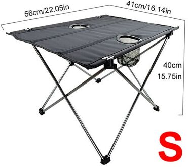 Lichtgewicht Draagbare Oxford Doek Waterdichte Opvouwbare Tafel Met Bekerhouders Voor Camping, Wandelen & Picknick 02