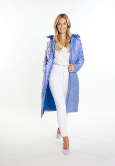 Lichtgewicht gewatteerde jas Dames violet Paars