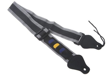 Lichtgewicht Gitaar Houder Riem Voor Akoestische Bas Ukelele Muziekinstrument Deel Nylon Gitaarband Riem Met Drie Picks