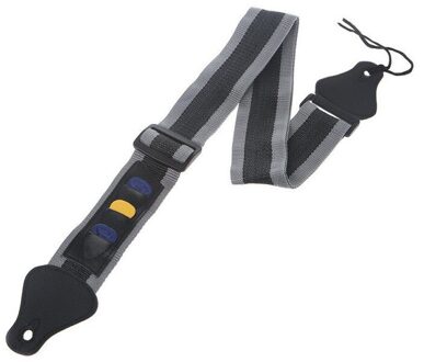 Lichtgewicht Gitaar Houder Riem Voor Akoestische Bas Ukelele Muziekinstrument Deel Nylon Gitaarband Riem Met Drie Picks