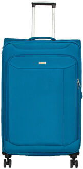 Lichtgewicht koffer 4 wielbagage Reiscabine TSA zachte tas Groenblauw