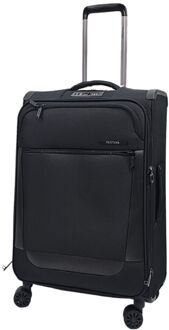 Lichtgewicht koffers, reisbagage met 4 wielen, handbagage Zwart