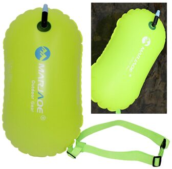 Lichtgewicht Opblaasbare Veiligheid Zwemmen Boei Tow Float Met Taille Riem Voor Open Water Zwemmen Triatleten geel