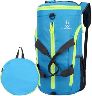 Lichtgewicht Packable Gym Sport Plunjezak Outdoor Camping Wandelen Reizen Opvouwbare Rugzak Schoudertas Handtas lucht blauw