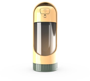 Lichtgewicht Pet Kat Hond Water Feeder Met Filter Lekvrije Lock Drinken Kom Dispenser Food Grade Materiaal Dierbenodigdheden geel