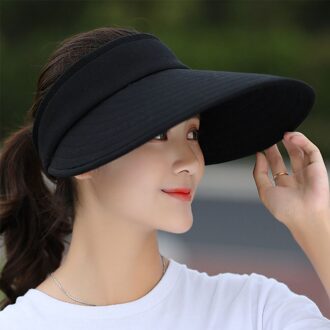 Lichtgewicht Te Dragen Vizieren Opvouwbare Verstelbare Polyester Outdoor Beach Camping Zomer Vrouwen Zonnehoed Draagbare Zonnebrandcrème roze