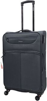 Lichtgewicht zachte koffers, bagage op 4 wielen, TSA-cabine Grijs - M