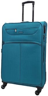 Lichtgewicht zachte koffers, bagage op 4 wielen, TSA-cabine Groenblauw