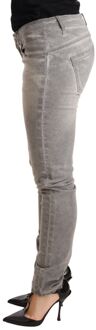 Lichtgrijs Gewassen Katoenen Slim Fit Jeans - maat
