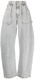 Lichtgrijze Effie Jeans The Attico , Gray , Dames - W26,W27,W28
