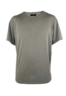 Lichtgrijze Verouderde T-shirt Amiri , Gray , Heren - 2XL