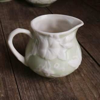 Lichtgroen Opluchting Morning Glory Verse Thee Set/Dessertbord/Koffie Cup melk Jar