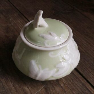 Lichtgroen Opluchting Morning Glory Verse Thee Set/Dessertbord/Koffie Cup Sugar Jar