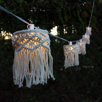 lichtketting Mykonos op zonne-energie, wit, IP44