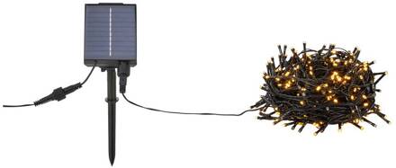 Lichtketting Suno, zwart, zonne-energie, USB, 300 lampjes, IP44 zwart, helder