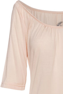 Lichtroze top met elleboogmouwen Rosé - XL
