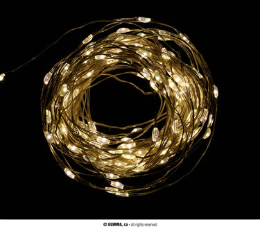 Lichtslinger Groot Warm Wit LED (13,42m; 180 leds) Wit - Transparant