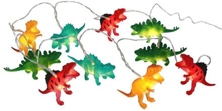 Lichtsnoer - dinosaurus - 200 cm - batterij - 10 leds - warm wit - Lichtsnoeren