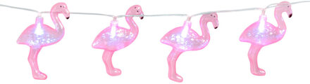 Lichtsnoer Flamingo's 140 Cm Polystyreen Roze
