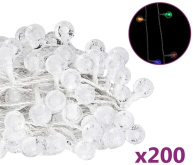 Lichtsnoer met 200 LED's 8 functies meerkleurig 20 m