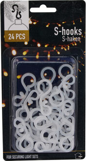 Lichtsnoer ophanghaakjes - 24x st - S-vormig - kerstverlichting ophangen