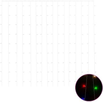 Lichtsnoergordijn met 300 LED's en 8 functies 3x3 m meerkleurig Multikleur