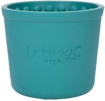 Lickimat - Yoggie Pot Hond 8cm Turquoise