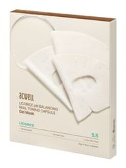 Licorice pH Balancing Real Toning Capsule Gel Mask Set 34g x 4 sheets