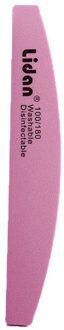 Lidan 2 Stks/pak Double Side Spons Nagelvijlen 100/180 Trimmer Nail Buffer Polijsten Slijpen Manicure Pedicure Nail Tool