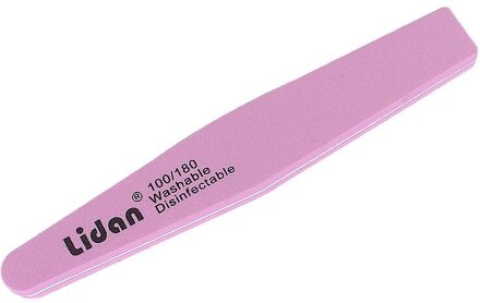 Lidan 2 Stks/pak Double Side Spons Nagelvijlen 100/180 Trimmer Nail Buffer Polijsten Slijpen Manicure Pedicure Nail Tool
