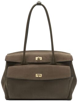 Liebeskind Gloria II Satchel L cognac schoudertas dames - H 23 x B 34 x D 12 cm