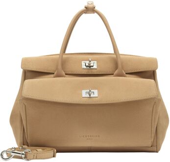 Liebeskind Gloria II Satchel M light tan suede damestas Bruin - H 19 x B 28 x D 11 cm