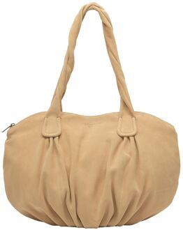 Liebeskind Lucy Shopper M light tan suede schoudertas dames Bruin - H 35 x B 44 x D 13 cm