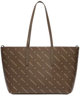Liebeskind Monogram Shopper M cognac schoudertas dames - H 26 x B 47 x D 12 cm