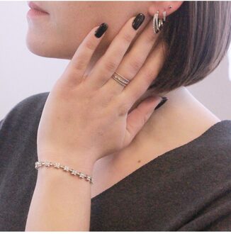 Lief armbandje - Oostenrijks kristal Wit Zilver