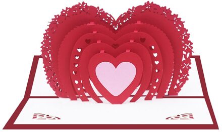 Liefde 3D Pop Up Kaarten Valentijnsdag Postkaart Met Envelop Stickers Huwelijksuitnodiging Wenskaarten Anniversary Voor Haar type B